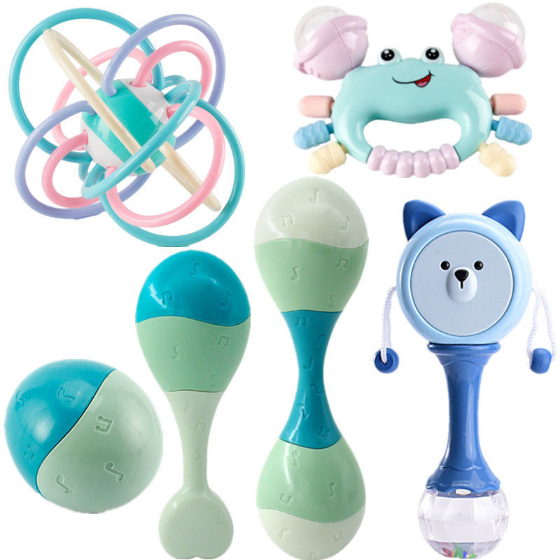 Picture of Hand Rattle Baby Toy 0-1 Year Old Tooth Gel Boiled Baby Newborn Rattle Early Education Children Soothing Early Education