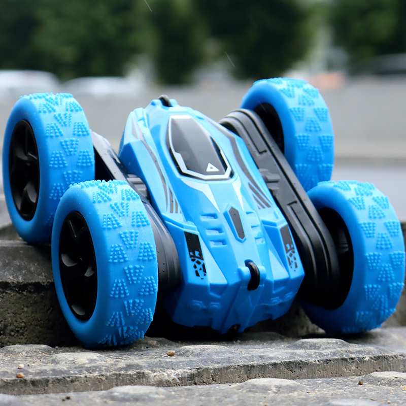 Rolling stunt car 360 degrees double-sided dump car remote control racing off-road car rechargeable children boy toy