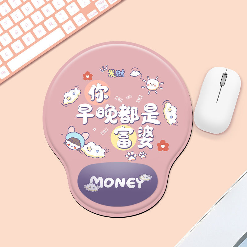 Picture of Creative Cartoon Wrist Mouse Pad Non-Slip Hand Rest Student Office Learning Wrist Pad Gaming Keyboard Mouse Pad