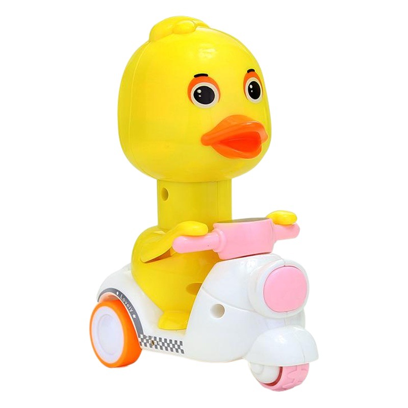 Press Little Yellow Duck Pull-Back Car Cartoon Inertia Car Motorcycle Children Boys and Girls Toy Car Douyin Same Style Wholesale
