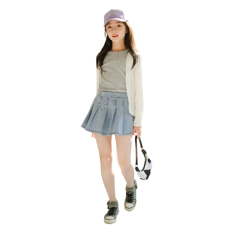 Girls' Jeans Summer Thin Large Children's Summer Skirt Children's Pants Children's Summer Pants Outer Wear Short Pants