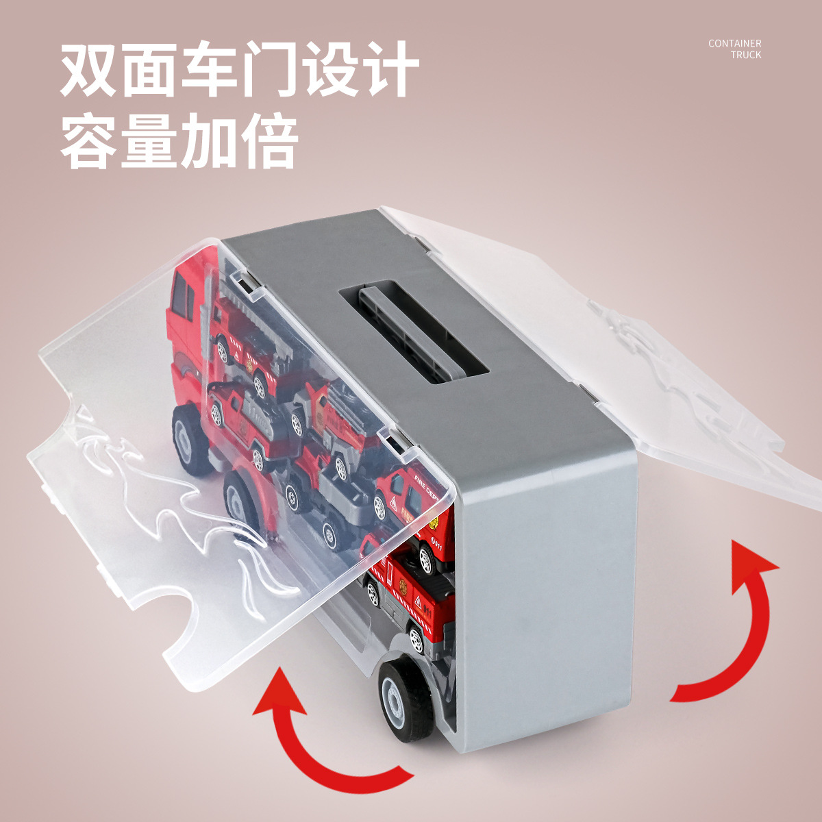Picture of Children's large storage container truck alloy back force car simulation engineering car model boy toy 008-21