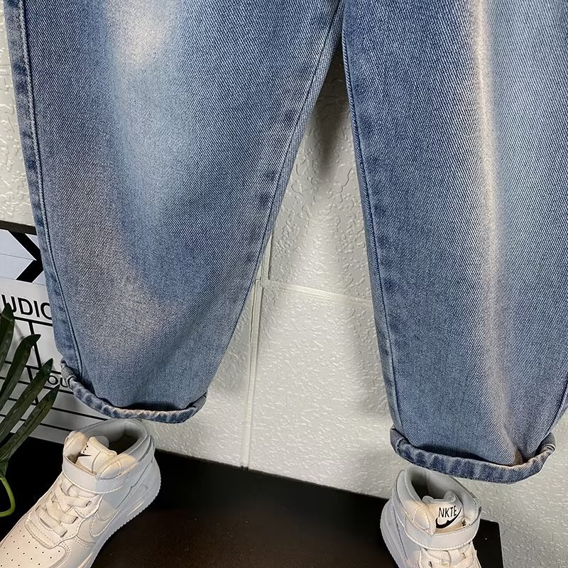 Picture of Boys' Jeans Spring and Autumn 2024 New Children's Dad Long Pants Loose Korean Style Trendy Soft Jeans