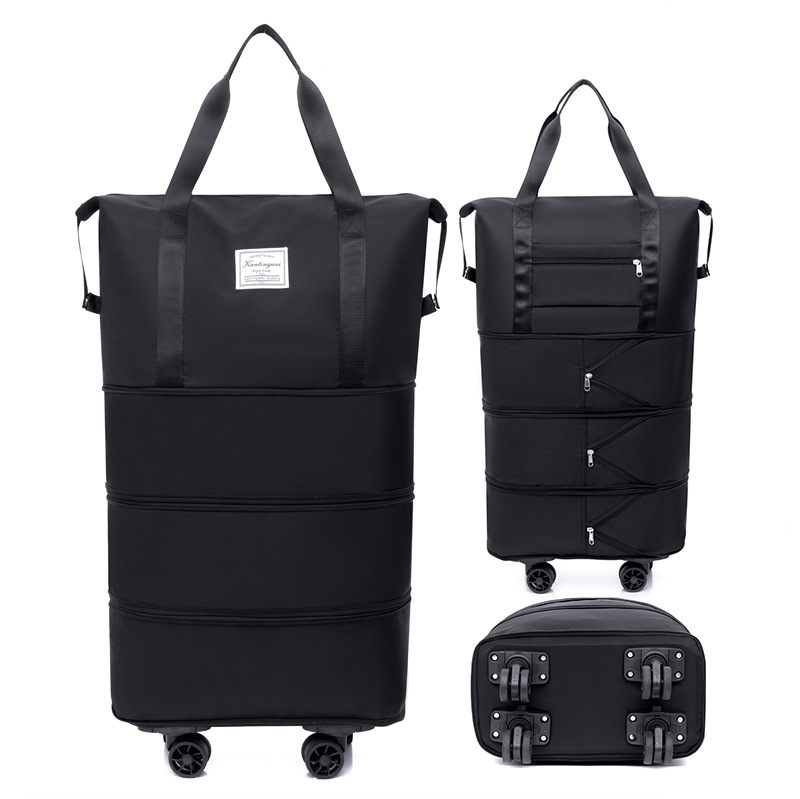 Picture of Large Capacity travel bag double-layer extended universal detachable wheel short trip cover trolley Oxford fitness anti-bag