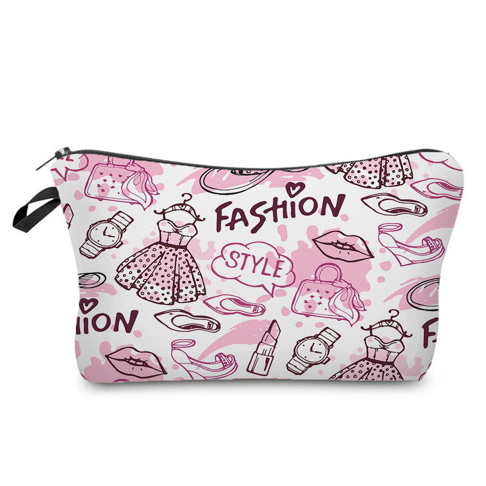 Picture of New arrival lipstick cosmetics printing dumpling bag travel without bag cosmetic bag