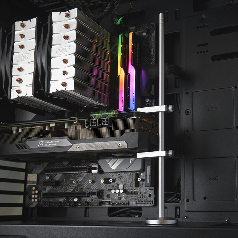 Picture of Aluminum Alloy 4070 Graphics Card Support Frame Desktop Jack 7900XT Graphics Card Bracket Vertical Magnetic Base