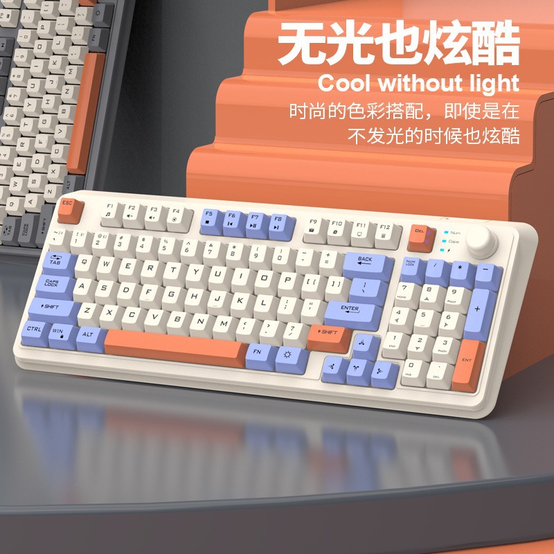 Picture of Hyun Silver Fox K94 Bluetooth Wireless Keyboard Dual Mode Mechanical Feel Computer Laptop Game Office Charging Keyboard