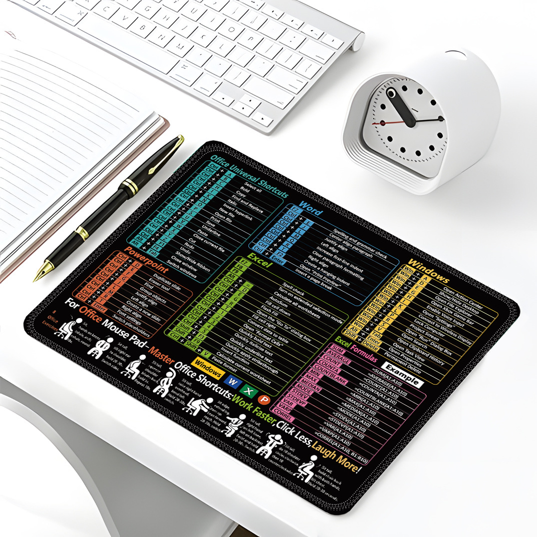 Picture of Excel English Shortcut Keys Cross-Border Mouse Pad Customized Ip Office Large Computer Notebook Special Small Table Pad