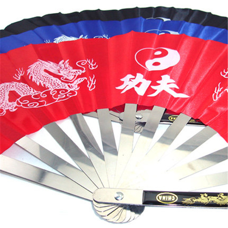 Picture of Stainless Steel Taiji Fan Fitness Kung Fu Fan Taijiquan Martial Arts Performance Fan Dance Fan Square Dance Fan