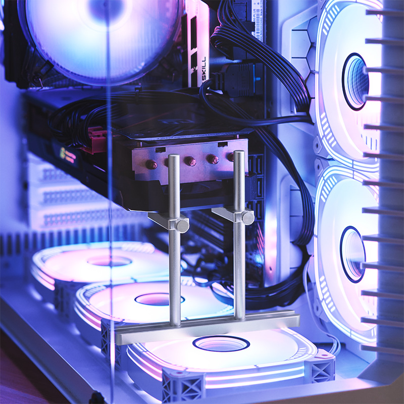 Picture of Hanche fan position video card bracket sea view room chassis equipped with video card double rod stable support frame