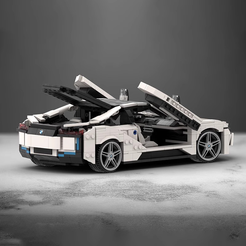Picture of Compatible with Lego domestic building blocks MOC-148203 BMW i8 assembled car super sports car car model gift ornaments