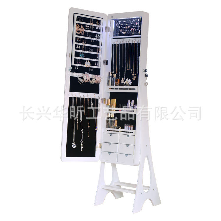 Picture of Wholesale mirror full body floor mirror household ins style full body mirror movable dressing mirror jewelry storage cabinet