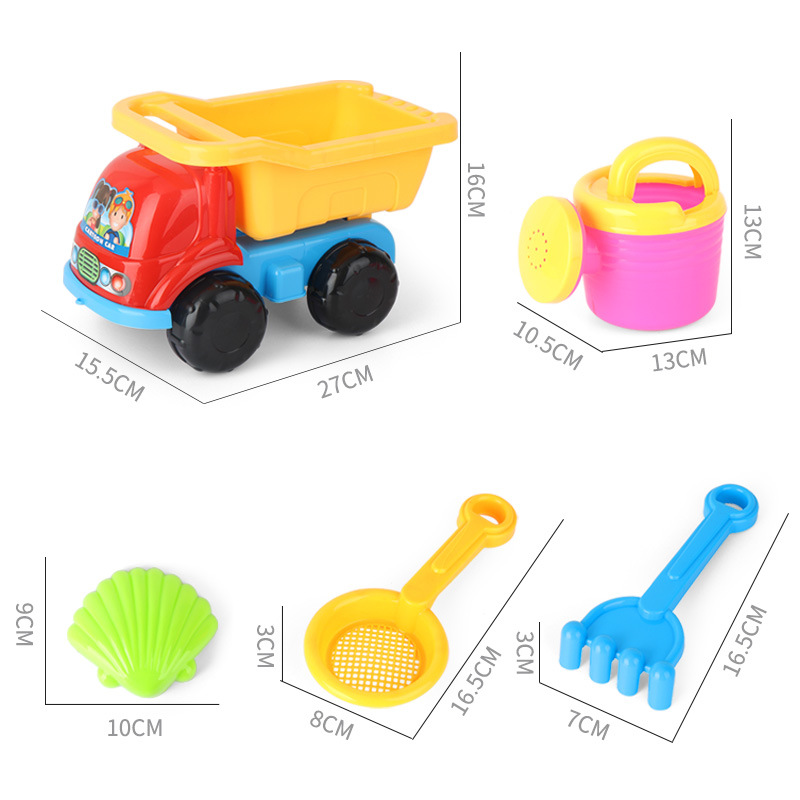 Picture of Amazon's Best-Selling Large 5-Piece Engineering Vehicle Beach Toy for Children to Play in the Water and Sand Toy Car to Dig Sand