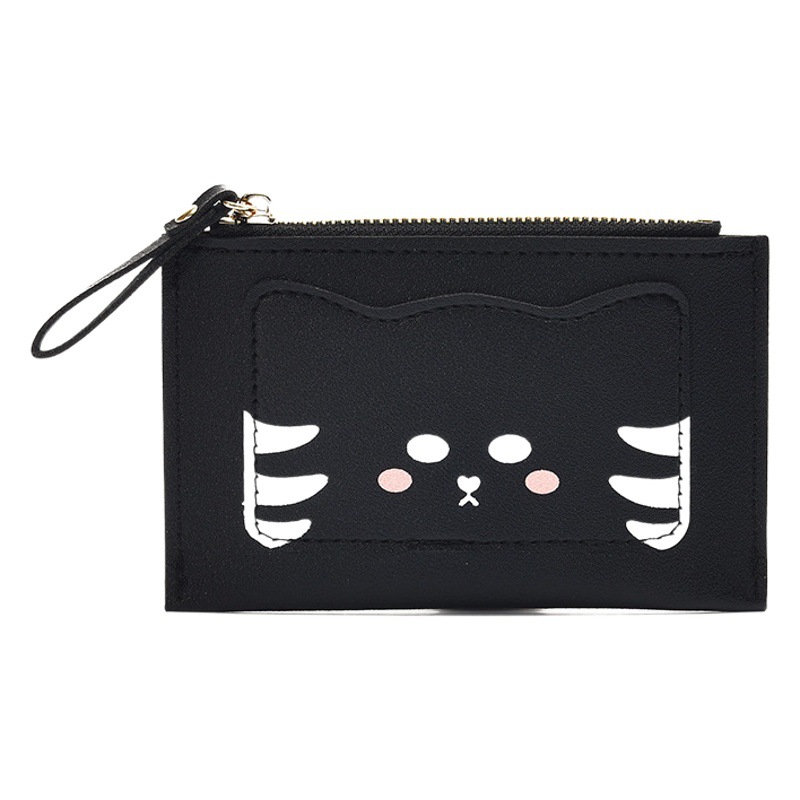 Korean cross-border new women's wallet short cute cartoon multifunctional coin bag student zipper multi-card card bag
