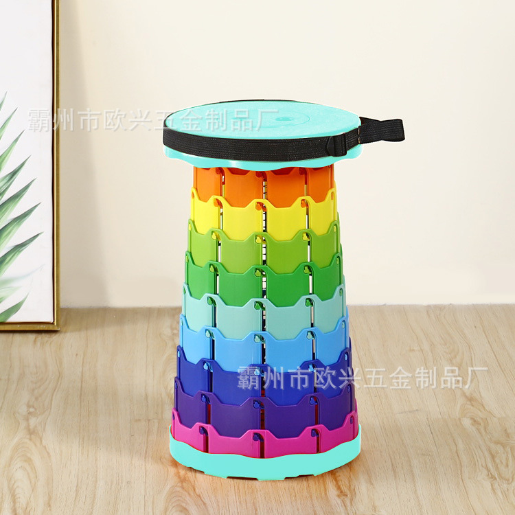 Picture of Outdoor Folding Stool Is Lightweight and Convenient, Telescopic Stool Is Easy to Carry, Outdoor Camping Stool Supports Cross-Border Spot Supply