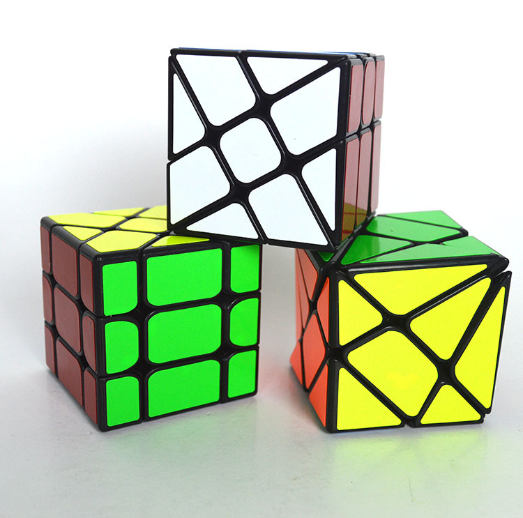 Picture of Yongjun Three Musketeers Rubik's Cube Combination Black Wind and Fire Shift Edge Changing King Kong Yongjun Windmill Shaped Rubik's Cube