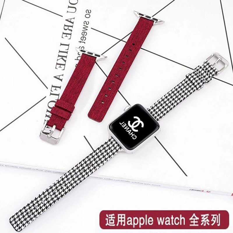 Suitable for Apple Watch S10 Canvas Nylon Small Waist Women's Watch Strap in Stock