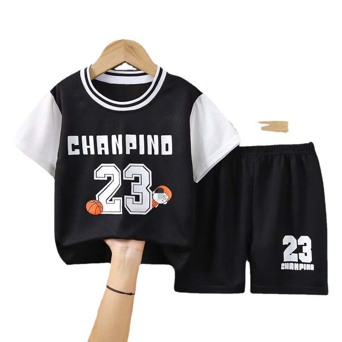 Children's Basketball Uniform Sports Suit Girls Quick-Drying Boys' 2025 New Summer Jersey Medium and Large Kidsren's Training Sports