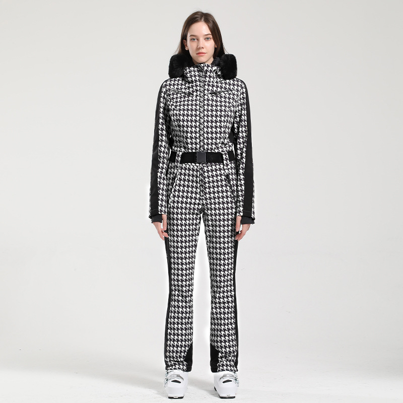 Picture of Professional Double-board Windproof Cross-border Ski Suit Women's Thickened Warm Waterproof Slim-fit Outdoor Ski Suit Women's suit