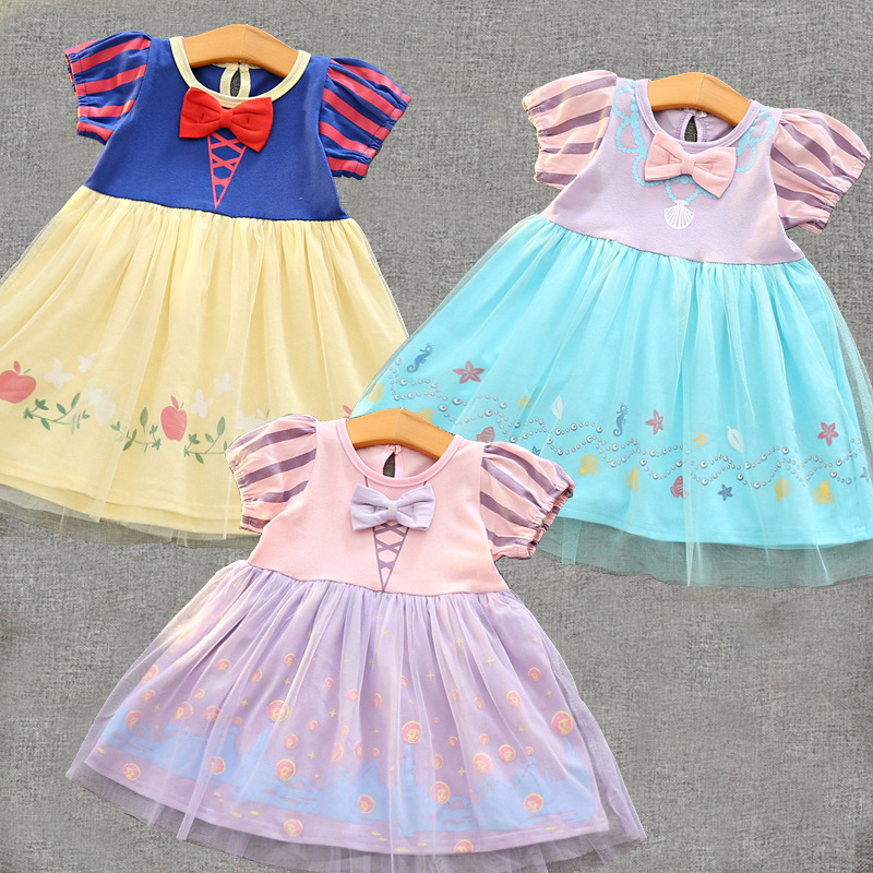 Picture of Amazon Girls Aisha Dress 2025 New Children's Summer Snow White Dress Baby Girl Summer Dress