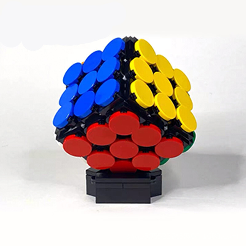 Picture of MOC Set Compatible with Lego Assembled Rubik's Cube Compression Decompression Intelligence Puzzle Adult Child Gift Activity Building Blocks