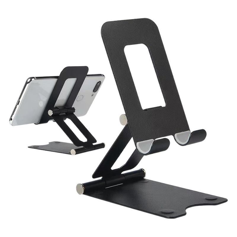 Metal mobile phone bracket desktop bracket phablet bracket folding adjustment lazy gift support logo can be set