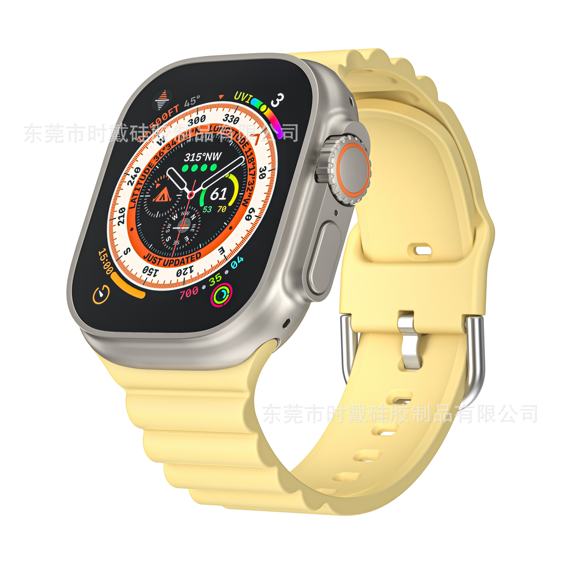 Picture of Suitable for Apple Watch8/7/6/5/4/Ultra/Se Pure Color Silicone iWatch Strap