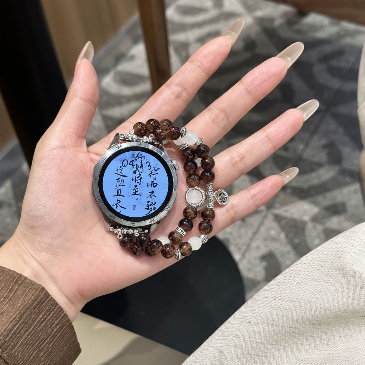 Picture of For Huawei GT5 Strap Women's New GT4 Chinese Beaded watch4pro Women's watch3pro Fashion Women