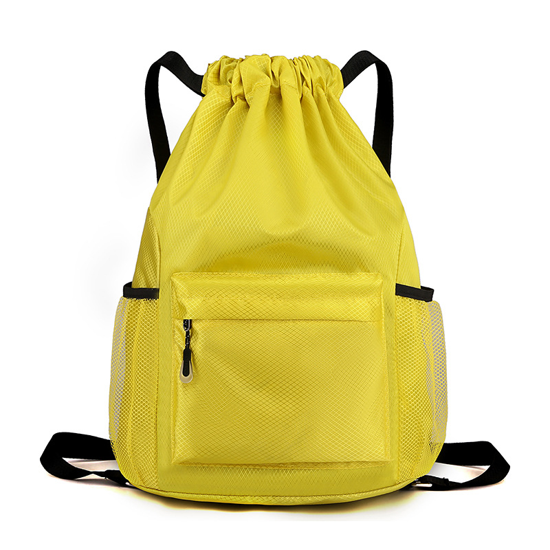 Picture of New Outdoor Mountaineering Backpack for Women Oxford Cloth Simple Pure Color Drawstring Flap Pocket Pants Advertising Printable Logo Backpack