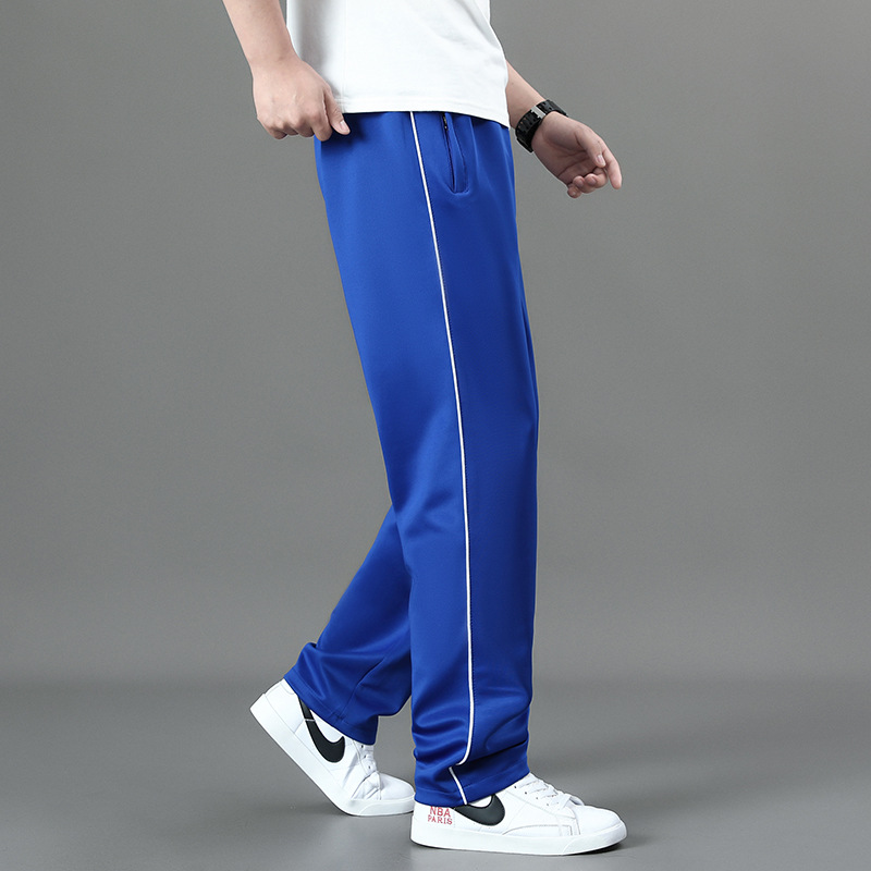 Picture of School Pants Two Stripes Sky Blue Junior High School and High School Student Pants Sweatpants Men's and Women's Pants Korean Style Loose School Uniform Pants