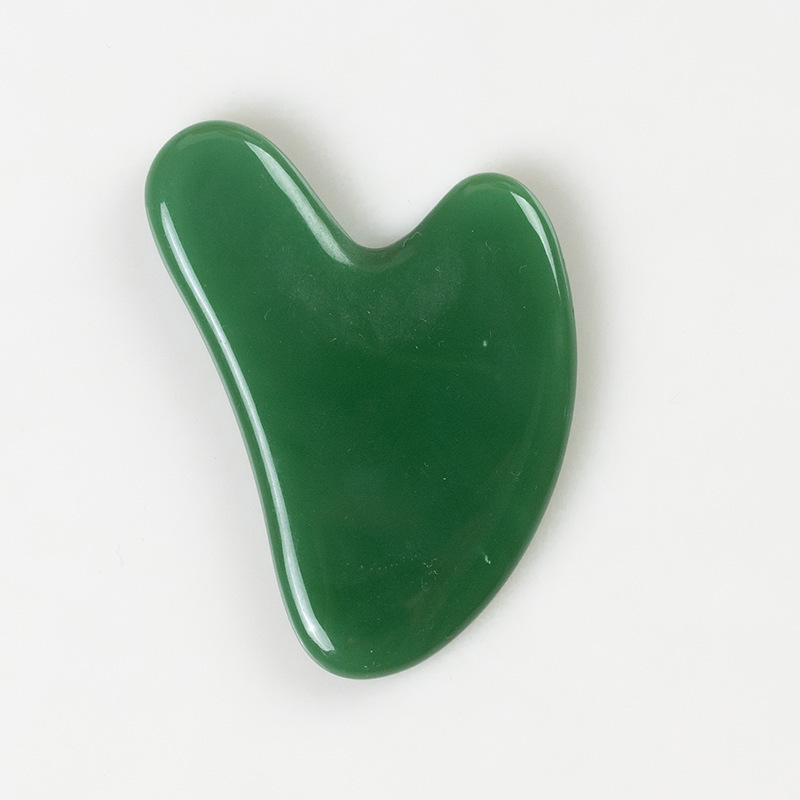 Picture of Green Synthetic Jade Scraping Massage Board Beauty Pulling Stick Beauty Salon Home Face Face Eye Whole Body