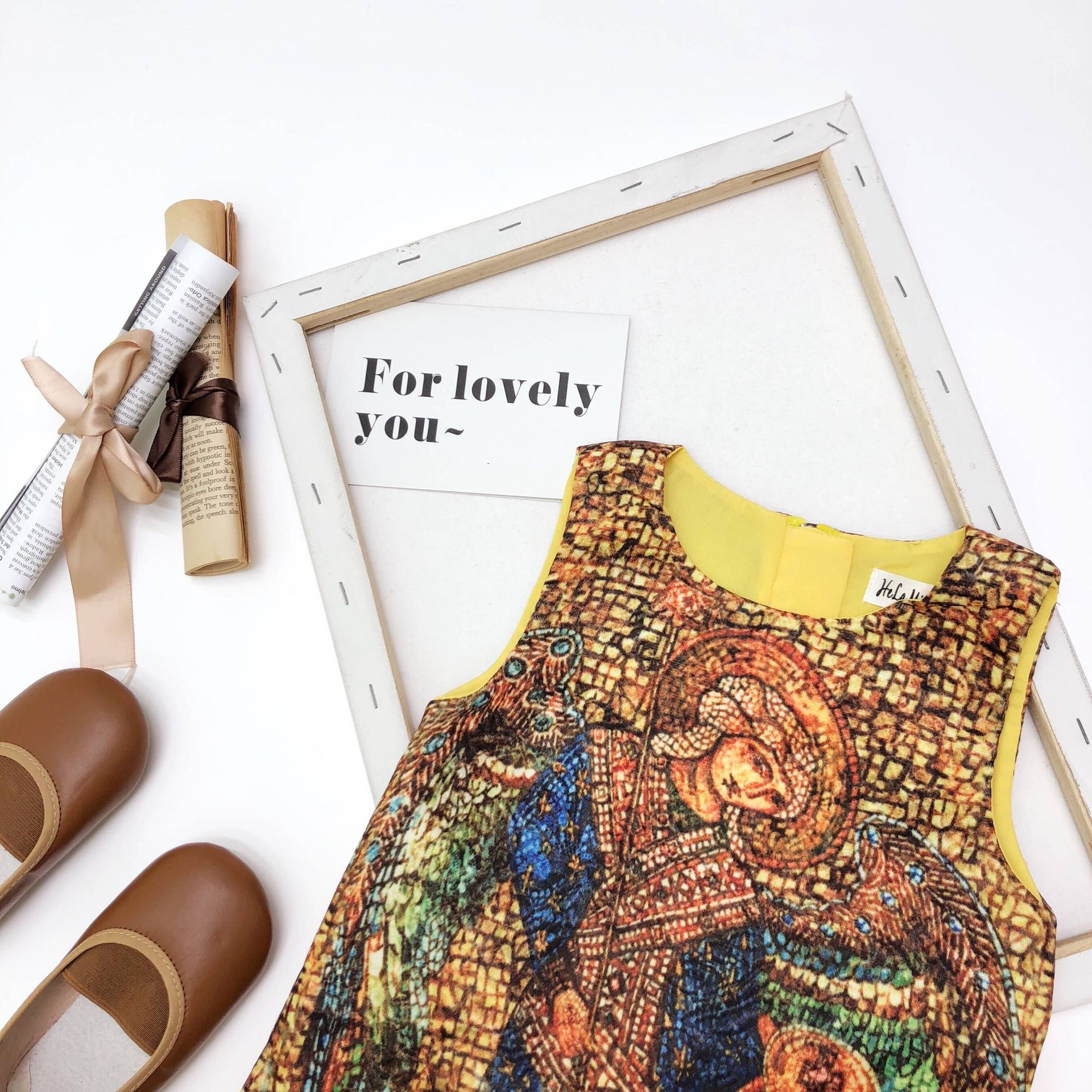 Picture of Special 36 Retro Digital Print Girl's Dress