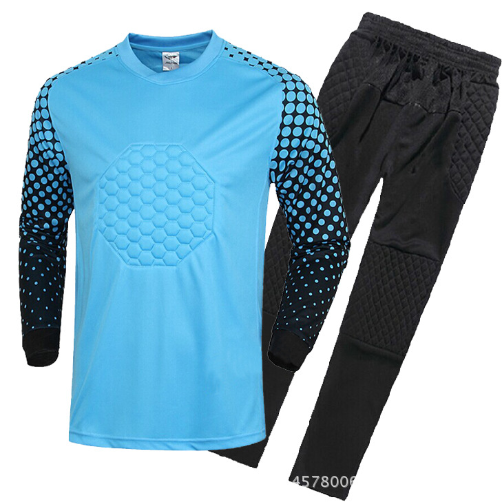 Picture of genuine goods Goalkeeper Clothing suit Adult Children Goalkeeper Clothing Professional Goalkeeper Clothing Thickened Sponge Protection Cushion
