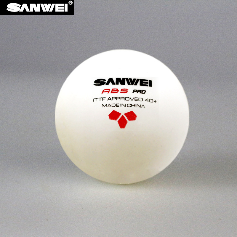 Picture of SANWEI three-dimensional ABS Pro 40 + new material seamed 3-star table tennis training match ball 6 tablets in a box