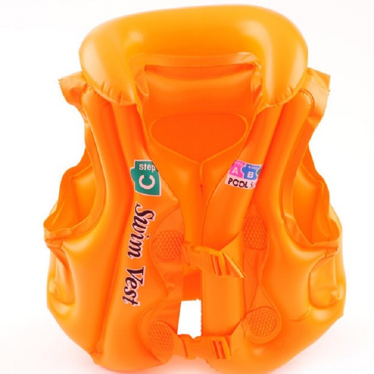 Picture of Spot supply thickened environmental protection PVC inflatable large, medium and small inflatable life jacket children's buoyancy jacket inflatable vest