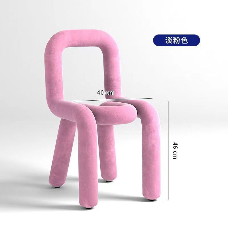Picture of Unique Dining Chair Creative Comfortable Coffee Shop Studio Styling Manicure Stool Internet Celebrity Chair with Backrest Internet Celebrity Model