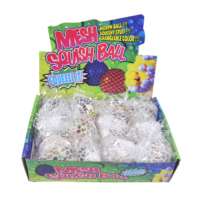 Picture of Creative new color beads fruit double hand pinch squeeze grape Ball Trick Trick decompression toys funny pinch music