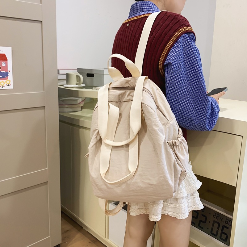 Picture of Cross-border Korean version of simple multi-purpose large-capacity schoolbag for men and women 24 new fashion student backpack wholesale
