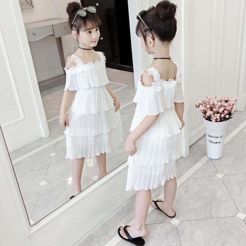 Picture of Girls' Korean style summer dress dress 2020 new medium and large children Super Western princess dress little girl cake skirt