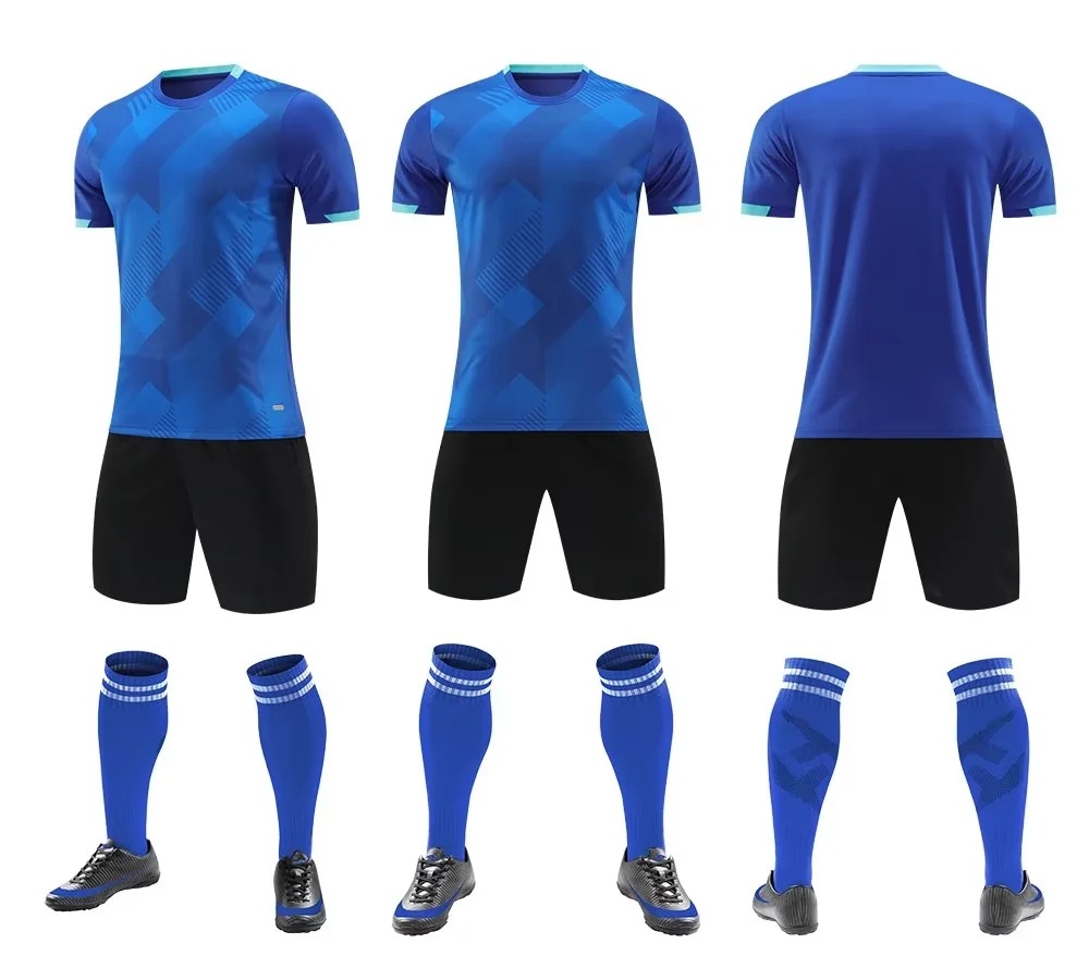Picture of Football uniform set for primary and secondary school students adult children football training uniform short-sleeved competition team uniform student sports jersey