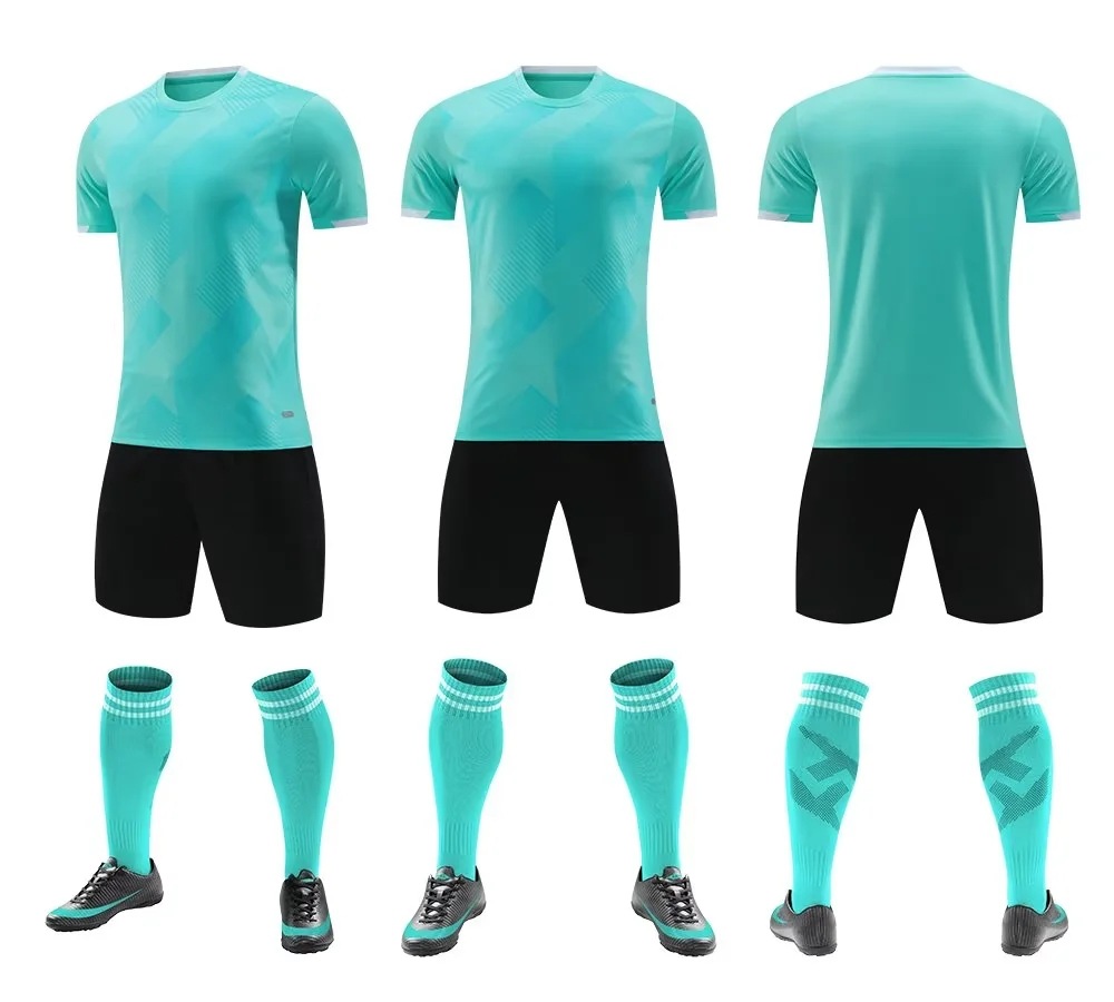 Picture of Football uniform set for primary and secondary school students adult children football training uniform short-sleeved competition team uniform student sports jersey