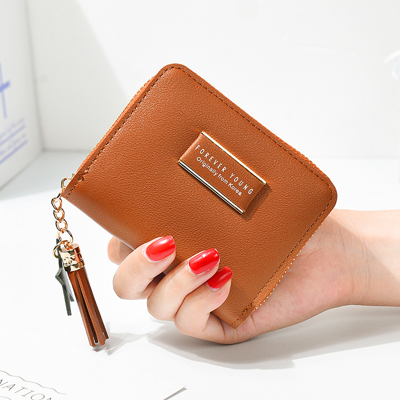 Picture of Hot Selling Korean Style Fresh Women's Bag Wallet Short Simple New Product Zipper Wallet Female Student Fashion Coin Purse Leather Bag