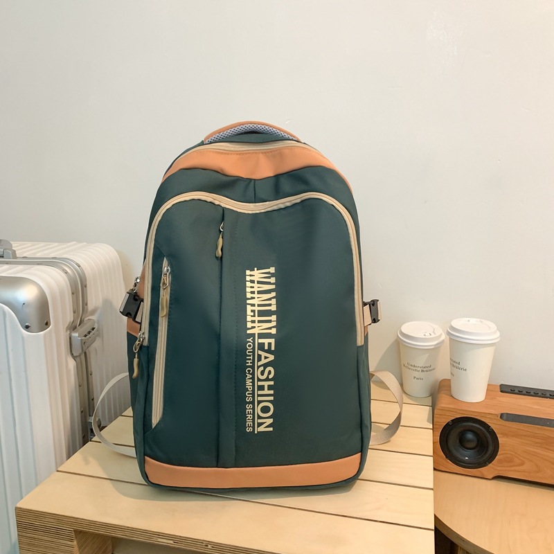 Picture of Schoolbag Girls College Students High School Junior High School Students Travel Backpack Primary School Students Weight Reduction Backpack Boys Large Capacity