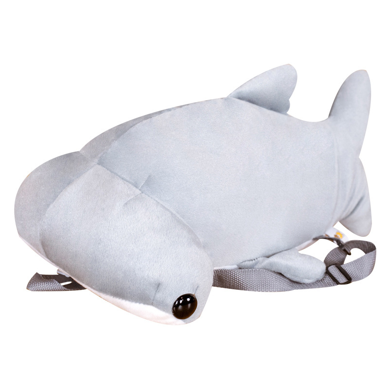 Picture of Cross-border Simulation Hanging Shark Plush Backpack Cute Marine Shark Plush Backpack for Children School Bag