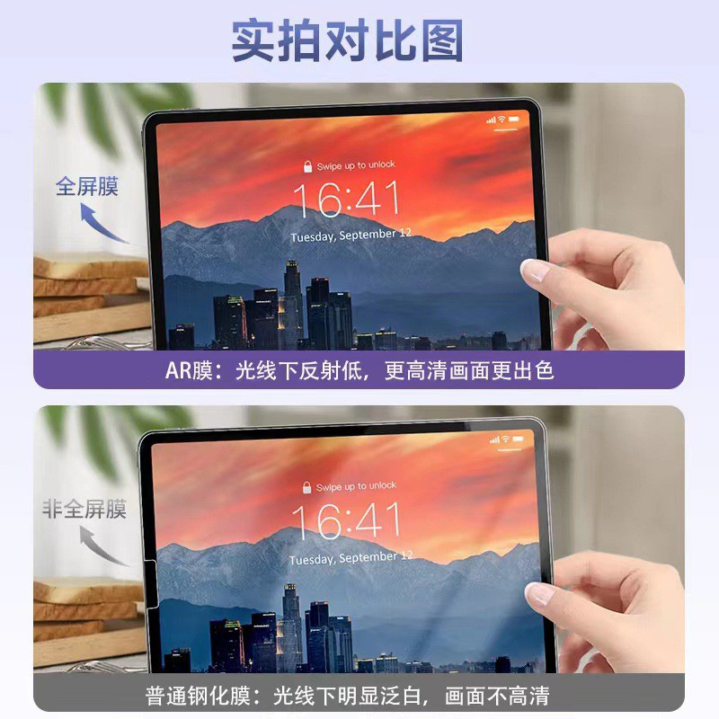 Picture of Suitable for iPad Tablet Screen Film Hd Anti-Reflective Full-Screen Anti-Fingerprint Protective Film Eye Protection Hd Screen Film