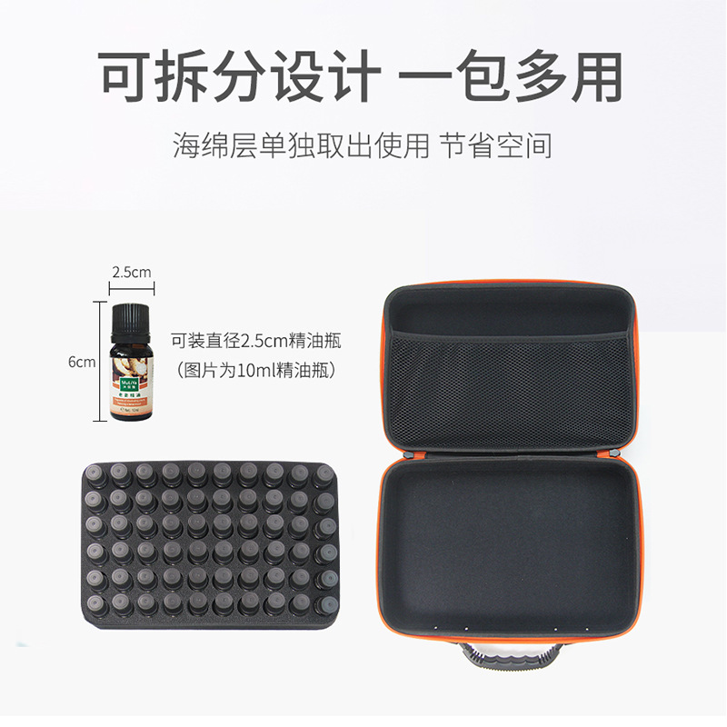 Picture of Wholesale 30/60 10ml portable EVA essential oil bag portable large capacity shockproof essential oil bottle storage bag