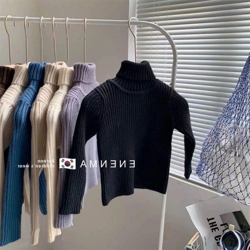 Picture of [in stock] autumn and winter children's high collar base sweater thick winter boys and girls sweater baby warm