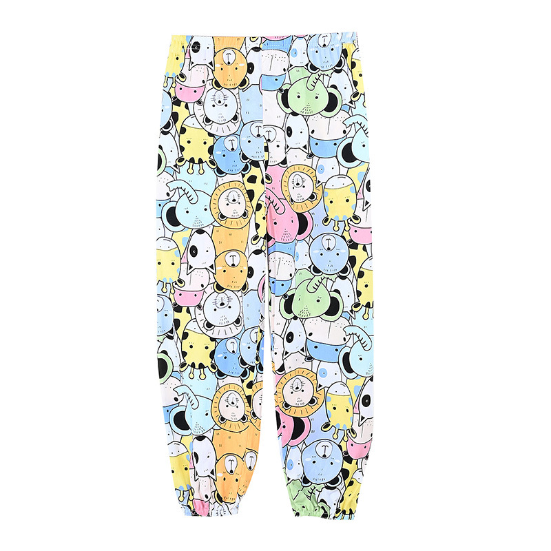 Picture of Summer New Adult Mom Kidsren Boys Girls Family Wear Bloomers Anti-Mosquito Pants Cotton Silk Pants Trousers