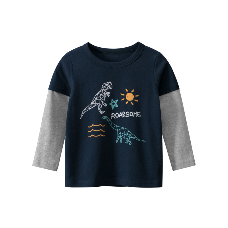 Picture of 27Kids children's clothing autumn new wholesale baby clothes children's long sleeve T-shirt boys bottoming shirt a substitute