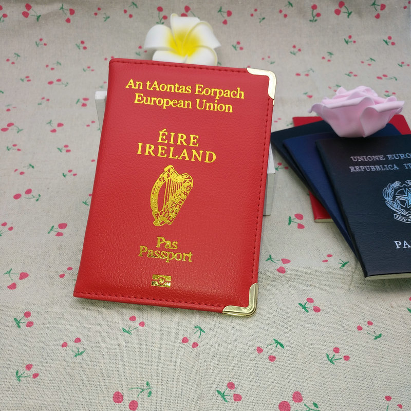 Picture of Multicolor Optional PU Ireland Passbook Holder Passbook Holder Travel Multi-function Bi-fold Passbook Bag Certificate Holder